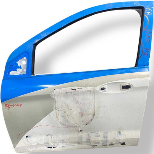 Porta Dianteira Esquerda Ford Ka 2018 2019 2020 2021 Detalhe Dianteira Esquerda Azul-turquesa