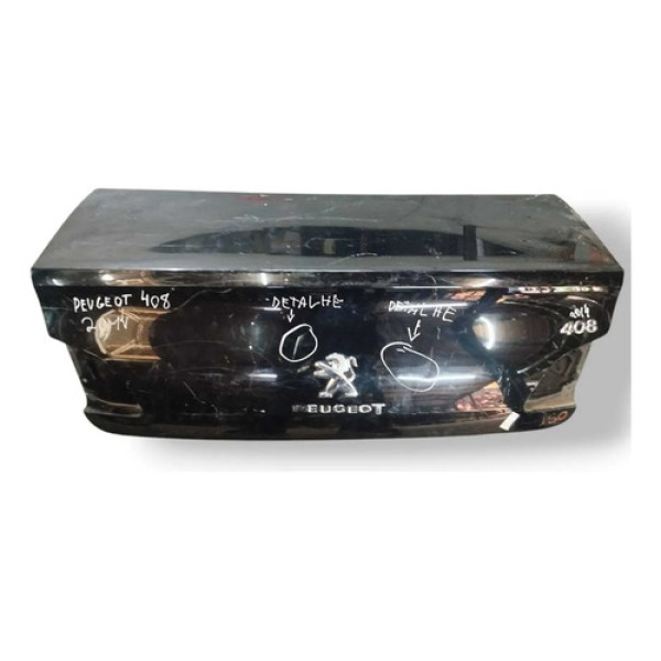 Tampa Traseira Porta Malas Peugeot 408 - 2014 A 2016 Detalhe Preto