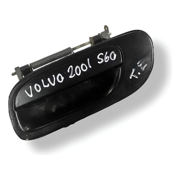 Maçaneta Externa Traseira Esquerda Volvo S60 2001 2002 Preta Traseira