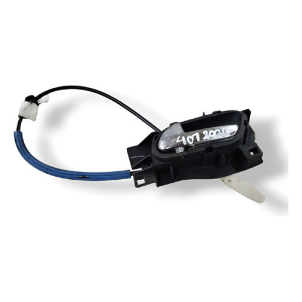 Maçaneta Interna Traseira Esquerda  Peugeot 407 Sw 2006 Prateado Traseira