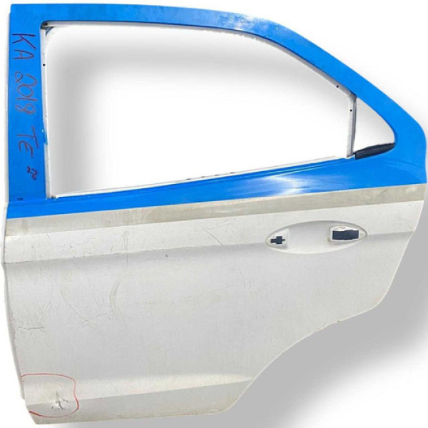Porta Traseira Esquerda  Ford Ka 2018 2019 2020 2021 Detalhe Traseira Esquerda Azul-turquesa