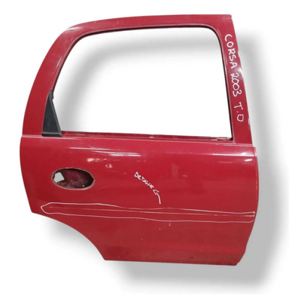  Porta Traseira Direita Chevrolet Corsa 1.0 2003 Detalhe  Traseira Direita Vermelho