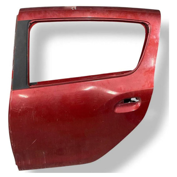Porta Traseira Esquerda Renault Sandero 2017 2018 2019 Traseira Esquerdo Vermelho