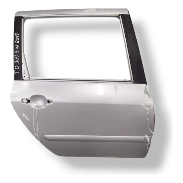Porta Traseira Direita Peugeot 307 Sw 2.0 2007 Com Detalhes Traseira Direita Prateado