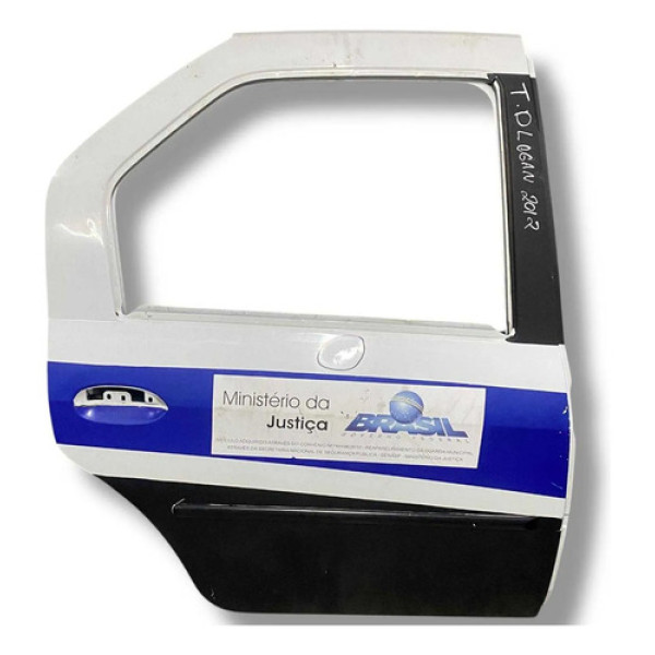 Porta Traseira Direita Renault Logan 2012 2013 2014 Detalhe Traseira Direita Branco