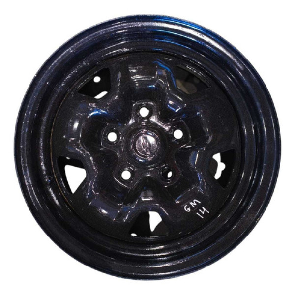 Roda De Ferro Aro 14 Chevrolet Opala 4 Furos Preto
