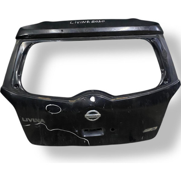Tampa Traseira Porta Malas Sem Fechadura Livina 2010 Detalhe Preto