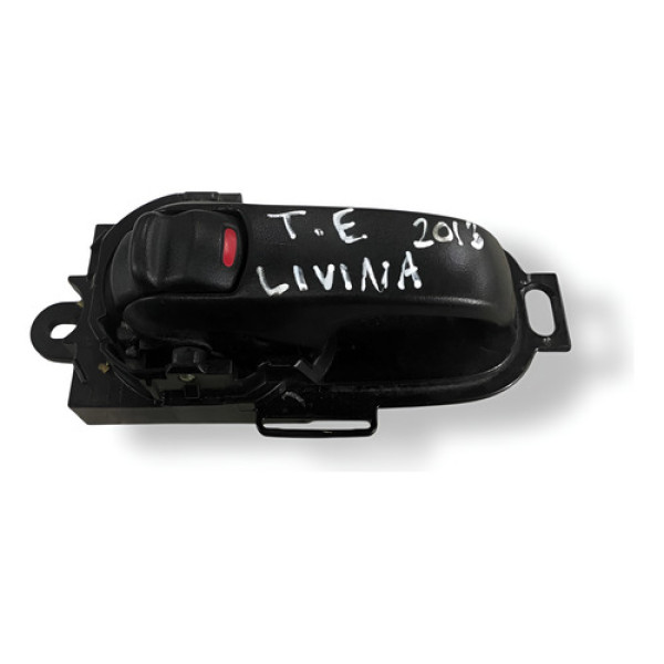 Maçaneta Interna Traseira Esquerda Nissan Livina 2013 2014 Preto