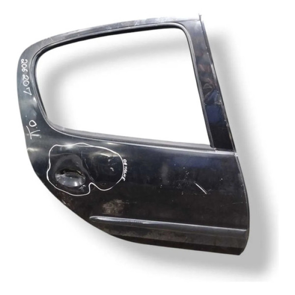 Porta Traseira Direita Peugeot 206 1.6 2007 (com Detalhe) Traseira Direita Preto