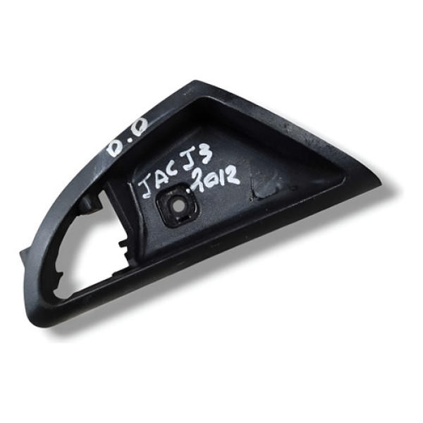 Moldura Puxador Interno Porta Dianteira Direita Jac J3 2011 Preto