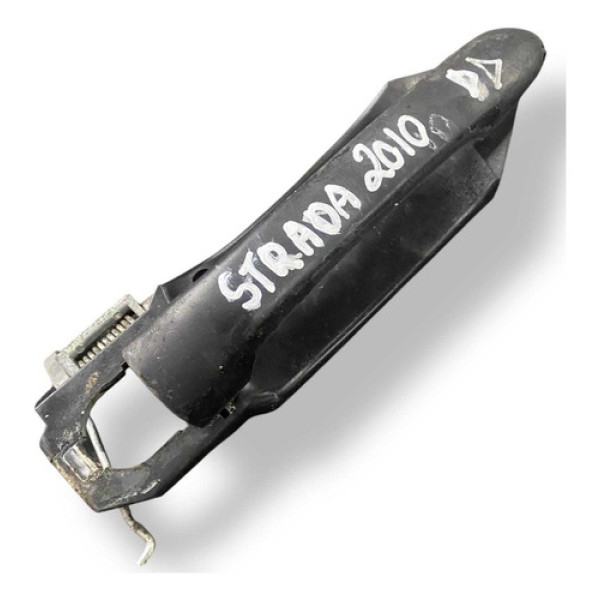 Maçaneta Externa Porta Dianteira Direita Fiat Strada 2011 Preto Dianteira