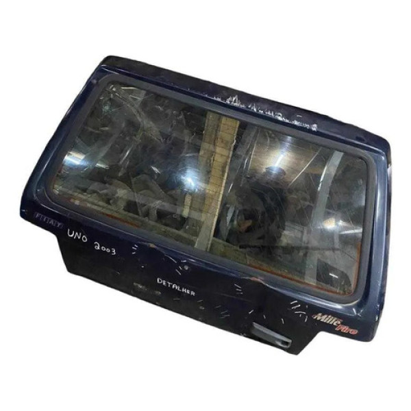 Tampa Traseira Porta Malas Fiat Uno Fire 2003 2004 Detalhe Preto