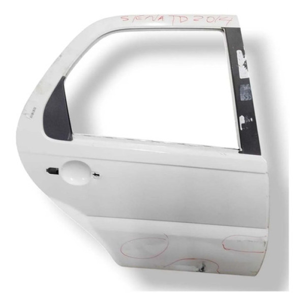 Porta Traseira Direita Fiat Siena 2014 2015 2016 - Detalhe Traseira Direita Branco