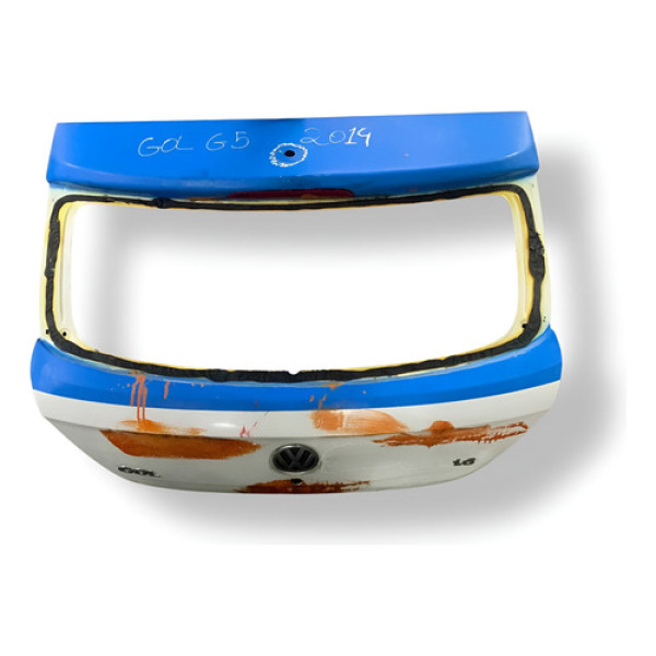 Tampa Traseira Sem Fechadura Gol G5 2014 2015 2016 Detalhe - Azul E Branco