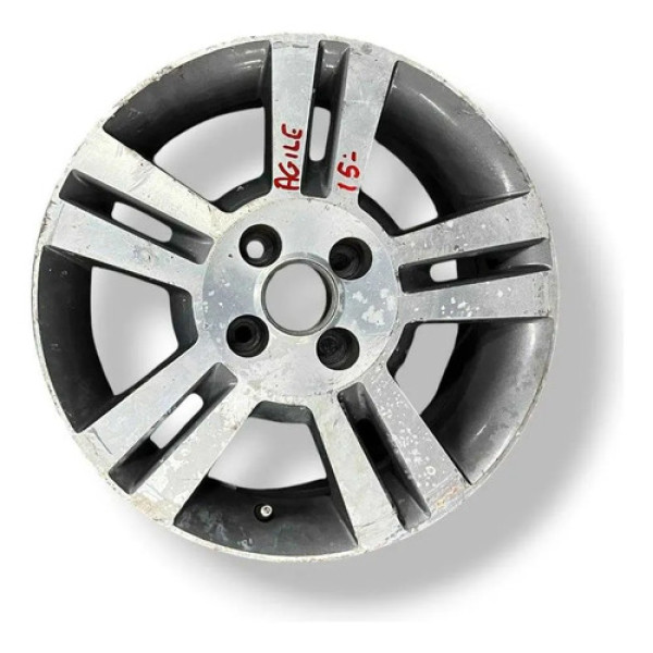 Roda Liga Leve Aro 15 Chevrolet Agile 2013 Detalhe 52015607 Prateado
