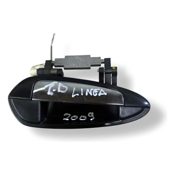 Maçaneta Externa Traseira Direita Fiat Linea 2009 735399596 Preto Traseira