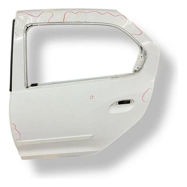 Porta Traseira Esquerda Renault Logan 2014 2015 2016 Detalhe Traseira Esquerda Branco