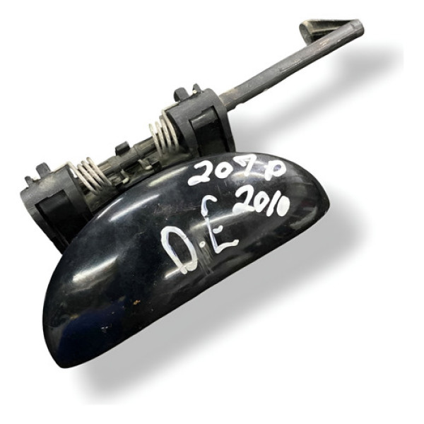 Maçaneta Porta Dianteira Esquerda Peugeot 207 Passion 2010 Preto Dianteira