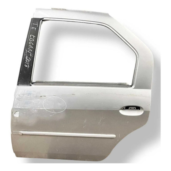 Porta Traseira Esquerda Renault Logan 2008 A 2013 Detalhe Traseira Esquerda Branco