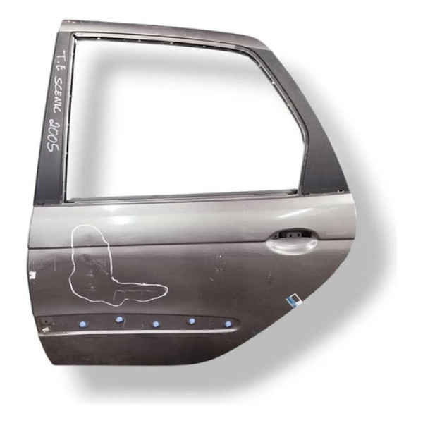Porta Traseira Esquerda Renault Scenic 2004 2005 Com Detalhe Traseira Esquerda Cinza