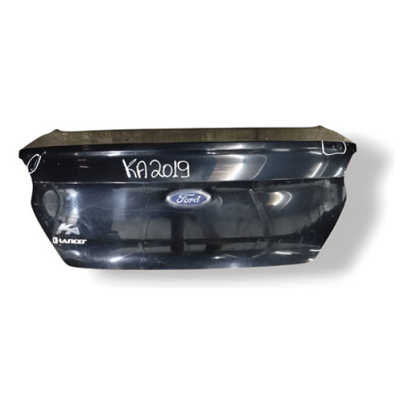 Tampa Traseira Porta Malas Ford Ka 2015 A 2019 Com Detalhe Preto