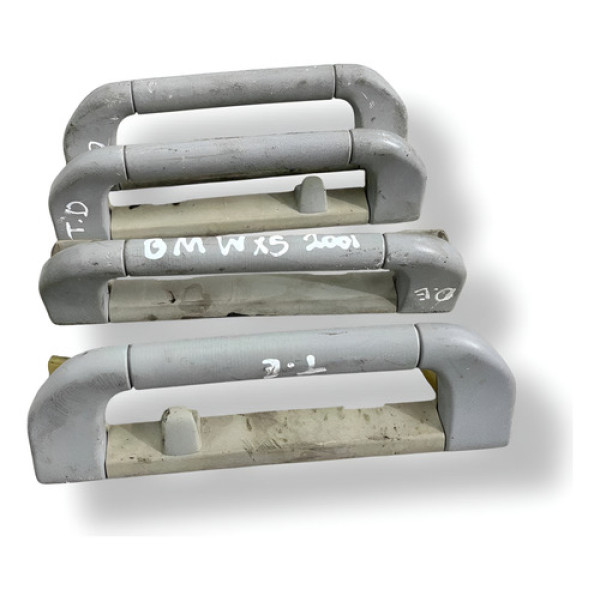 Kit 4 Alça De Teto Bmw X5 2001 2002 2003 2004 2005 2006 2007 Preto