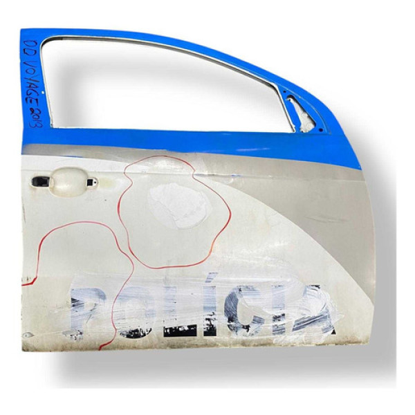 Porta Dianteira Direita  Volkswagen Voyage 2013 2014 Detalhe Dianteira Direita Branco