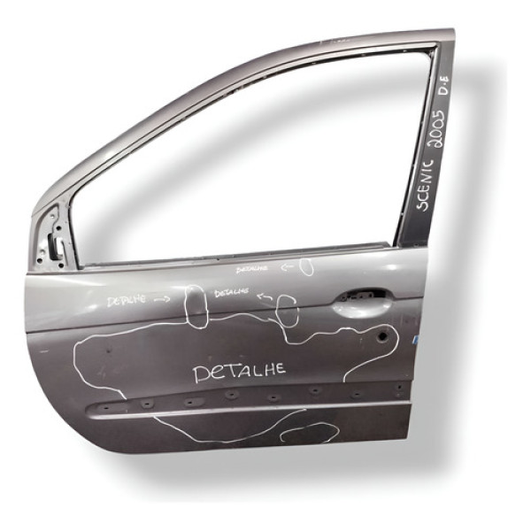 Porta Dianteira Esquerda Renault Scenic 2004 2005 Detalhe Dianteira Esquerda Cinza