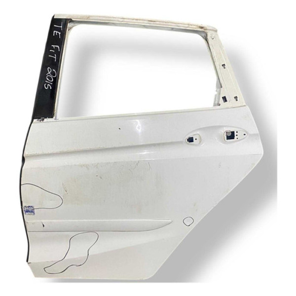 Porta Traseira Esquerda Honda Fit 2015 2016 2017 18 Detalhe Traseira Esquerdo Branco