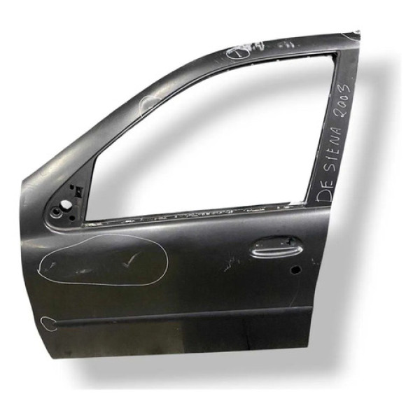 Porta Dianteira Esquerda Fiat Siena 2003 2004 2005 Detalhe Dianteira Esquerda Cinza-escuro