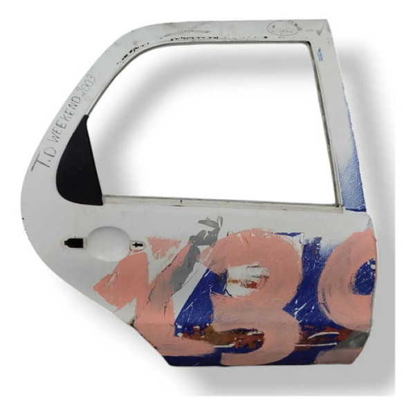 Porta Traseira Direita Fiat Palio Palio Weekend 2003 Detalhe Traseira Direita Prateado