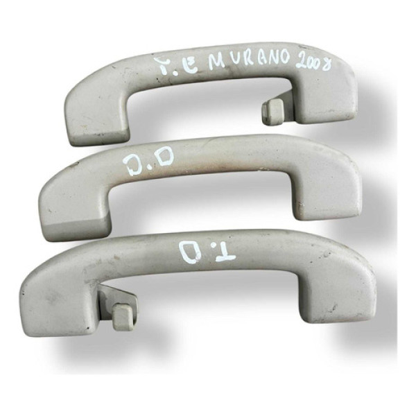 Kit 3 Alça Teto Nissan Murano 2008 2009 2010 2011 2012 2013  Prateado