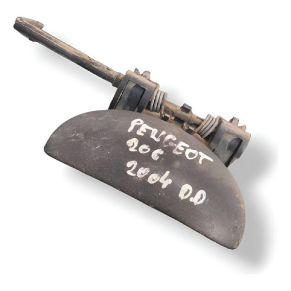 Maçaneta Externa Dianteira Direita Peugeot 206 2000 A 2004 Preto Dianteira