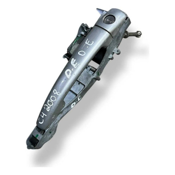 Maçaneta Externa Dianteira Esquerda Citroen C4 2008 2009 Prateado Dianteira