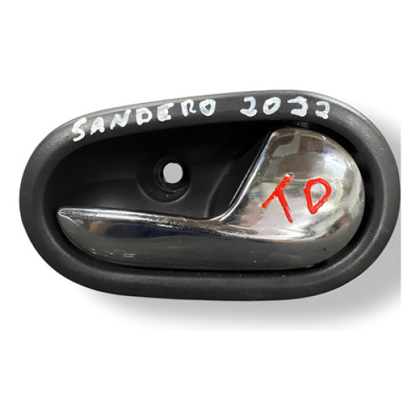 Maçaneta Interna Tras Direita Sandero 2021 2022 806708506r - Prateado - Traseira