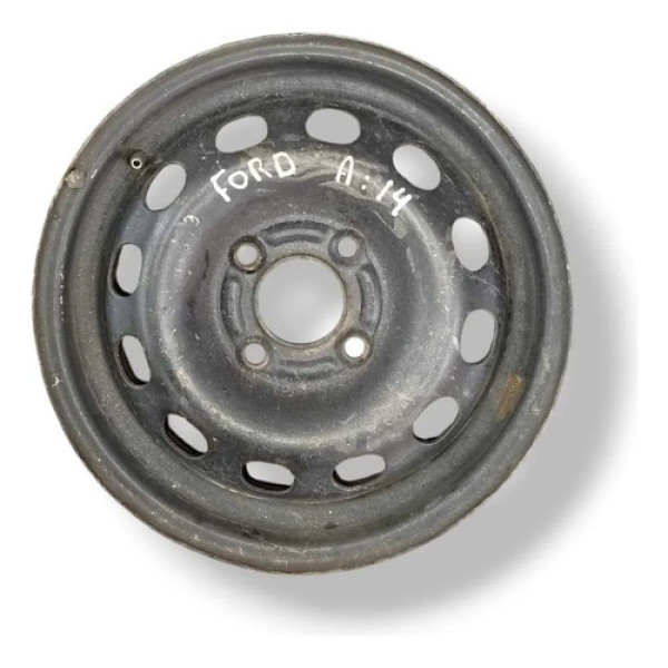 Roda Ferro Aro 14 Ford Ka Fiesta Logus Ecosport Courier Preto