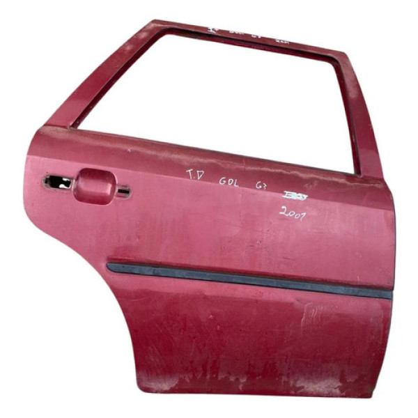 Porta Traseira Direita Volkswagen Gol G2 G3 2000 2001 2002 Traseira Direita Vermelho