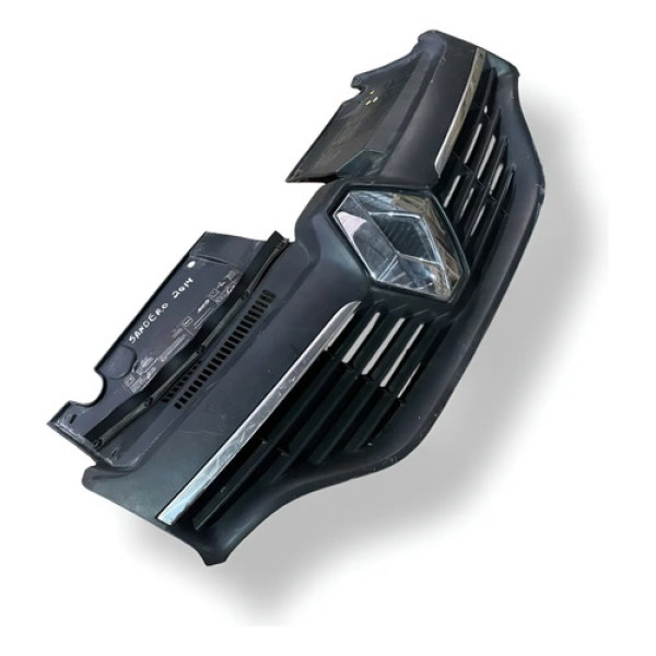 Grade Dianteira Renault Sandero 2014 2015 300252623101991r Preto Fosco