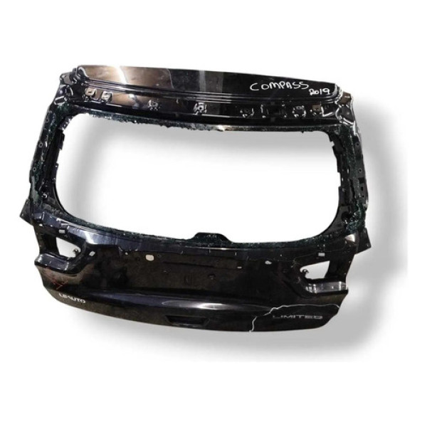 Tampa Traseira Porta Malas Jeep Compass 2019 2020 Detalhe Preto