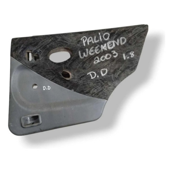 Forro Porta Dianteira Direita Palio Weekend 2003 Detalhe Cinza E Preto
