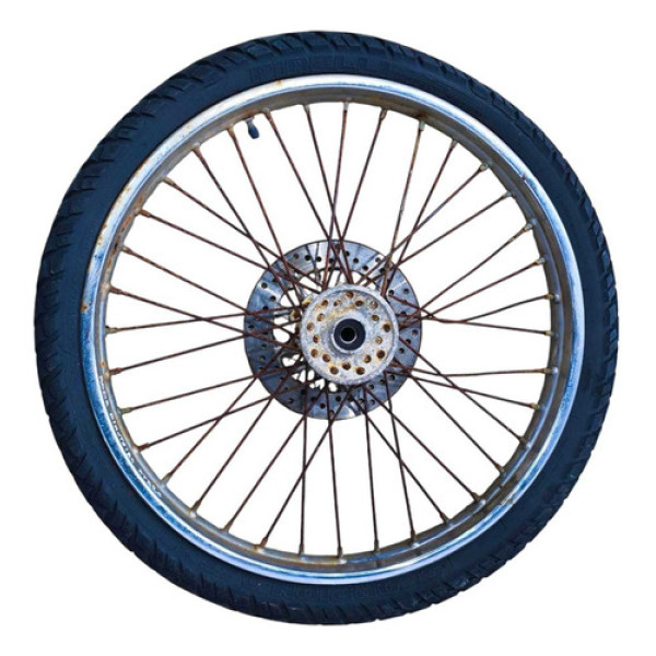 Roda Dianteira Com Detalhes Yamaha Xt 225 1999 2000 2001  Preto