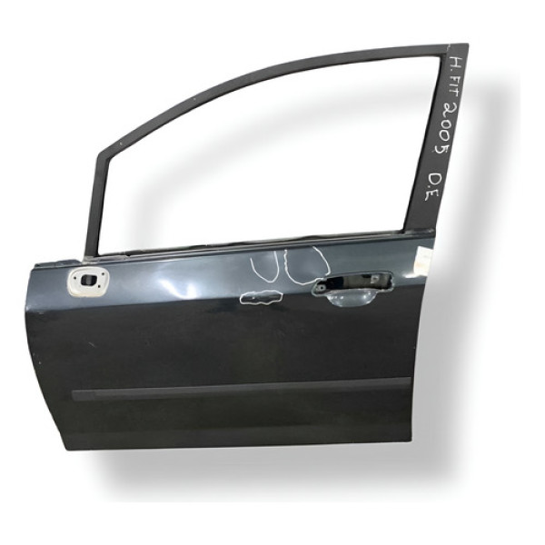 Porta Dianteira Esquerda Honda Fit C/detalhe 2004 2005 Cinza Esquerdo Dianteira