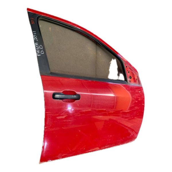 Porta Dianteira Direita Ford Fiesta C/vidro 2011 Dianteira Direito Vermelho