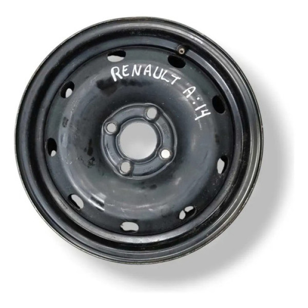 Roda Ferro Aro 14 Renault Logan Sandero Clio Preto
