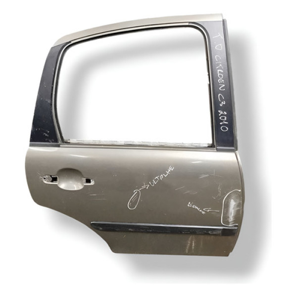 Porta Traseira Direita Citroën C3 1.4 2011 2012 Detalhe Traseira Direita Cinza