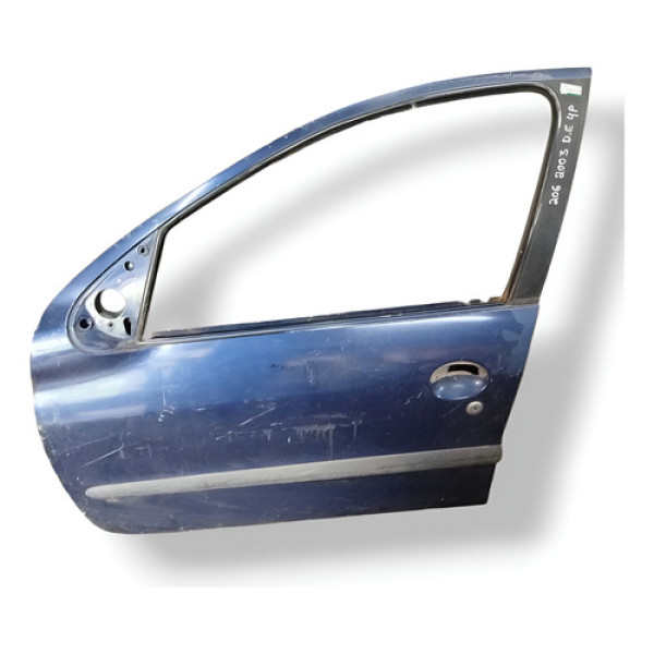 Porta Dianteira Esquerdo Peugeot 206 2000 2001 2002 A 2003 Preto Esquerdo Dianteira