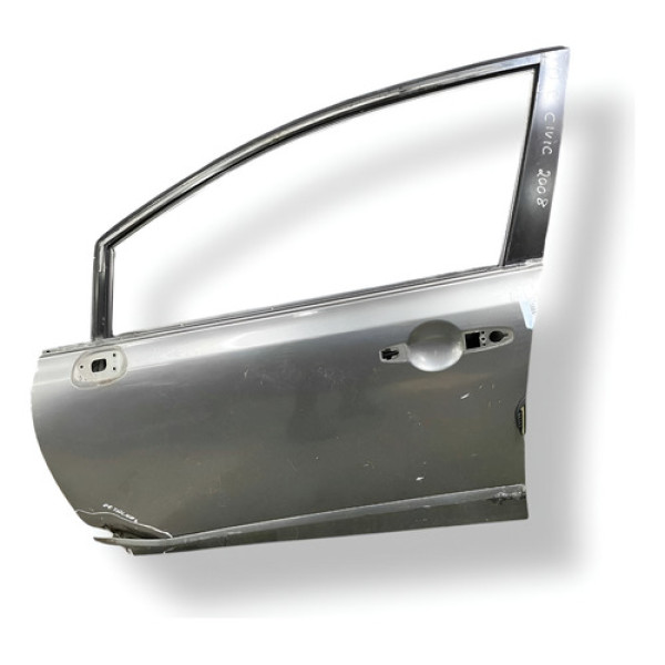 Porta Dianteira Esquerda Honda Civic 2008 2009 2010 Detalhe Cinza Esquerda Dianteira