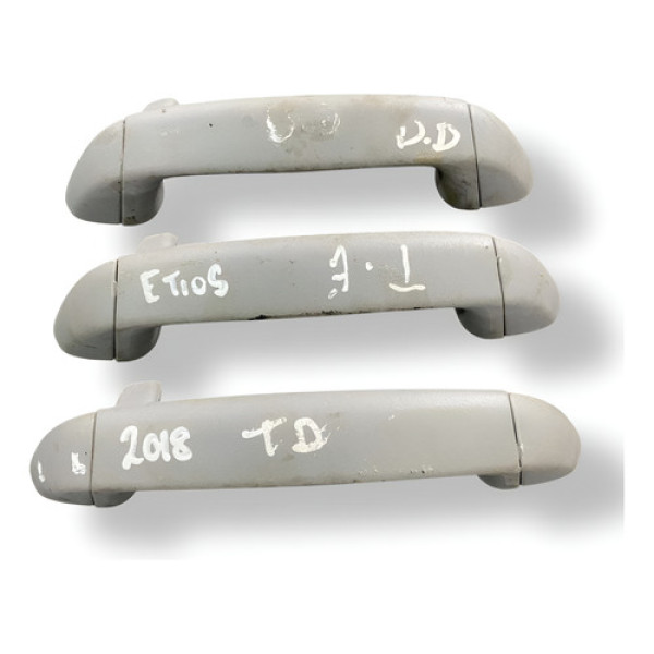 Trio Alças Puxadores Teto Toyota Etios Sedán 2017 2018 2019 Branco