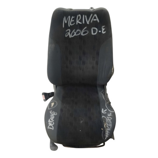 Banco Dianteiro Esquerdo Chevrolet Meriva 2006 2007 Detalhe Prateado