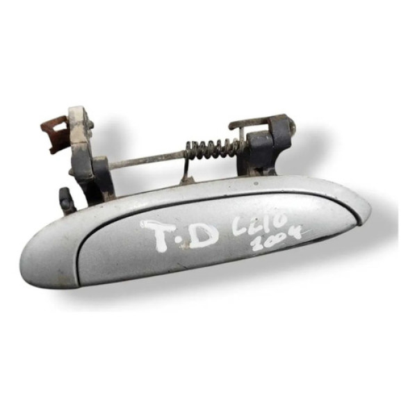 Maçaneta Externa Traseira Direira Clio 2004 2005 7700433076 Prateado Traseira